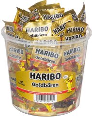 Haribo medvídci mini sáčky 1000g (dóza 100ks)