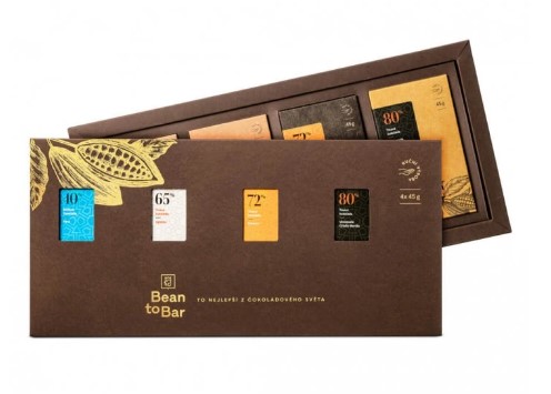 JANEK Dárková krabička bean to bar čokolád 180g