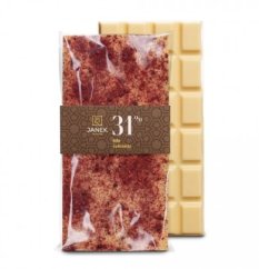 JANEK Bílá čokoláda s drcenými lyofilizovanými malinami a ostružinami 85g