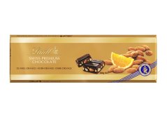 Lindt Švýcarská Hořká čokoláda s mandlemi a pomeranči 300g