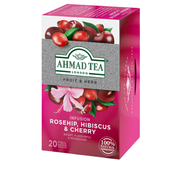 Ahmad Tea Rosehip, Hibiscus & Cherry 20x2g Ahmad Tea Rosehip, Hibiscus & Cherry 20x2g