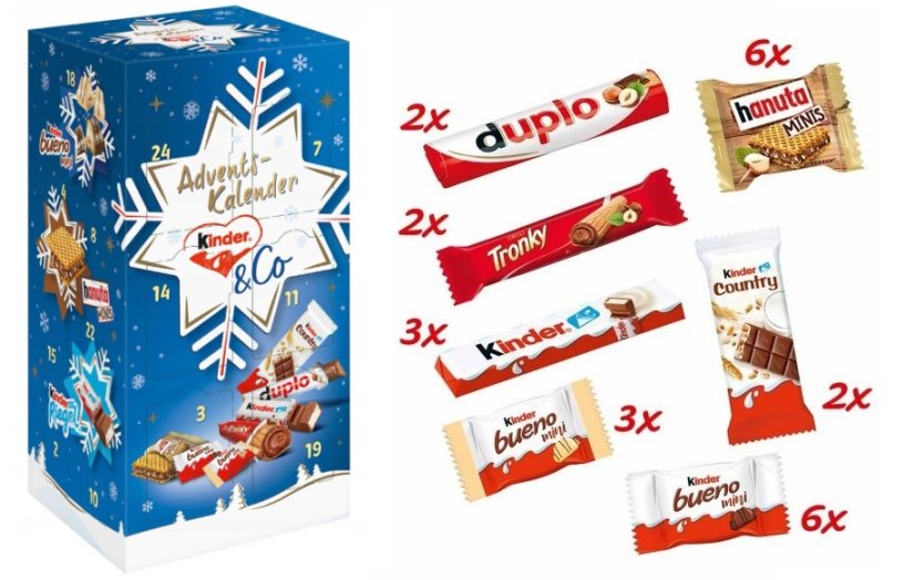 Kinder & Co Classic Adventní kalendář 295g