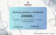 Dárkový poukaz v hodnotě 2000,-