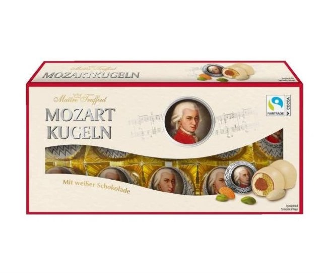 Maitre Truffout Mozartovy koule bílá čokoláda 200g