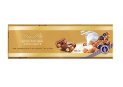 Lindt Švýcarská Mléčná čokoláda s rozinkami a oříšky 300g